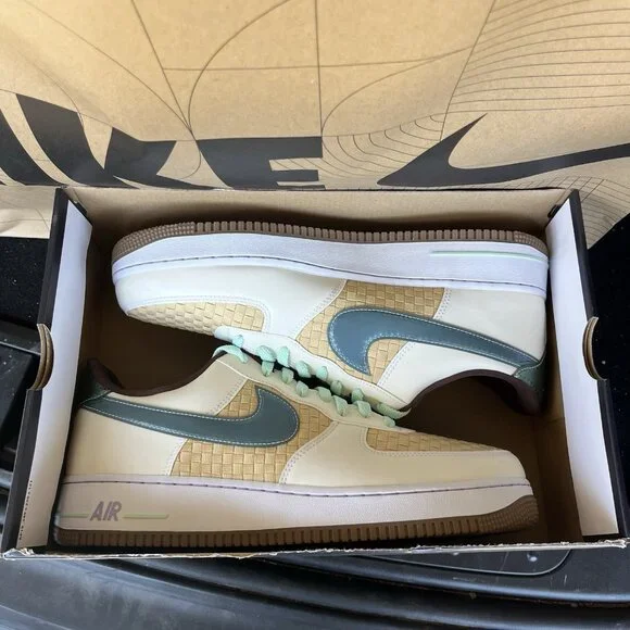 NEW Nike Air Force 1 Low Retro Woven Easter Basket IB5722-100 Mens Size 11.5